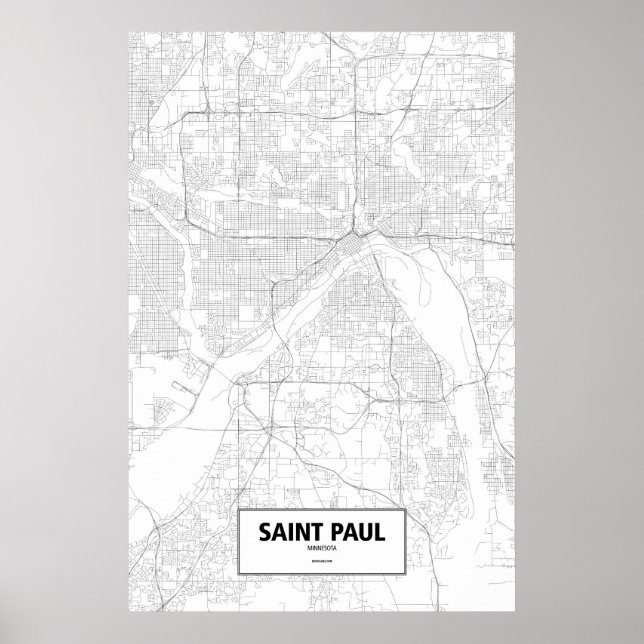 Saint Paul, Minnesota (svart på vitt) Poster (Framsidan)