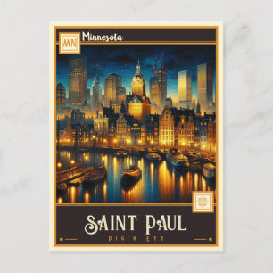 Saint Paul, Minnesota Vintage Vykort