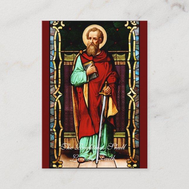 Saint Paul - Prayer Card (Flat) Visitkort (Framsida)