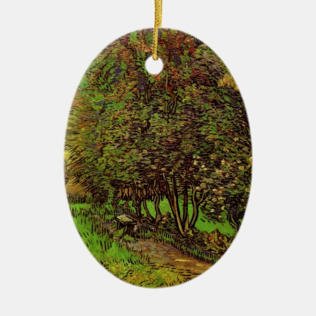 Saint-Paul-sjukhusets trädgård av Vincent van Gogh Julgransprydnad Keramik (Framsidan)