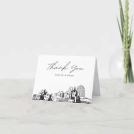 Saint Paul Skyline Skiss Tom Tacksamhetskort Tack Kort