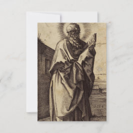 Saint Paul the Apostle Vintage Holy Card Tack Kort