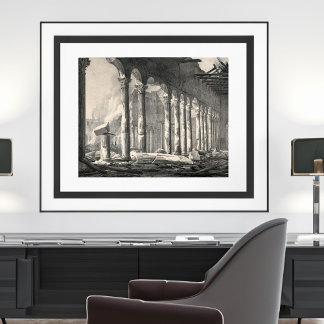 Saint Paul's Basilica Rom efter 1823 Fire Poster