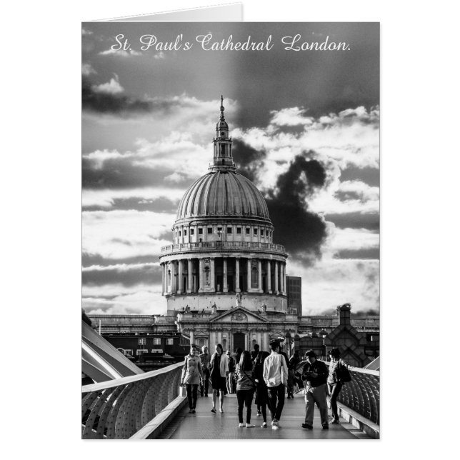 Saint Pauls Cathedral London. Hälsningskort (Framsidan)
