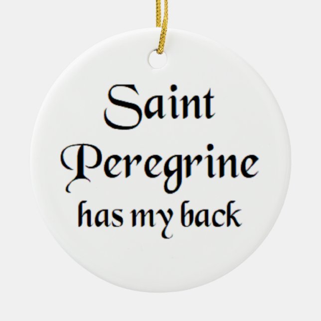 saint peregrine julgransprydnad keramik (Framsidan)