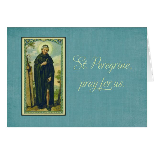 Saint Peregrine, Patron Saint of Cancer Hälsningskort (Framsidan Horizontal)