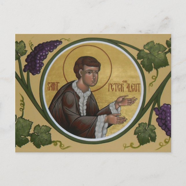 Saint Peter, Aleut Prayer Card Vykort (Framsida)