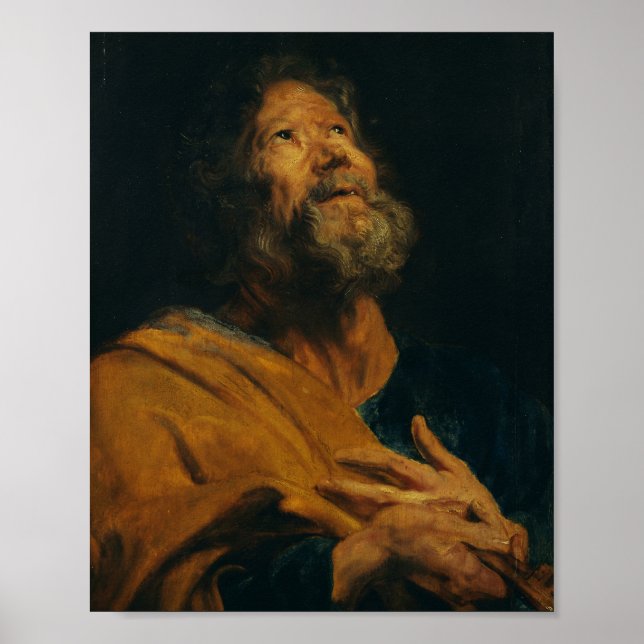 Saint Peter av Antoon van Dyck Poster (Framsidan)