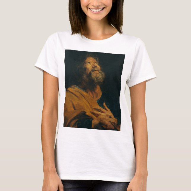 Saint Peter av Antoon van Dyck T Shirt (Framsida)