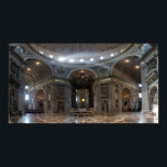 Saint Peter Basilica och Baldacchino Poster<br><div class="desc">Höga alter eller papal alter av Saint Peter's Basilica och Baldacchino (canopy) Vatican</div>