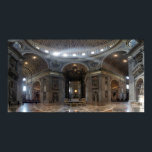 Saint Peter Basilica och Baldacchino Poster<br><div class="desc">Höga alter eller papal alter av Saint Peter's Basilica och Baldacchino (canopy) Vatican</div>