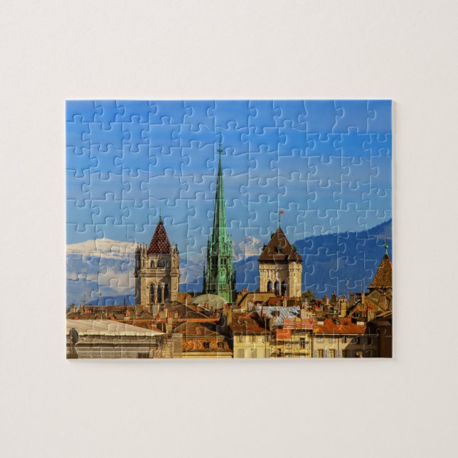Saint Peter cathedral, Genève, Schweiz Pussel (Horisontell)