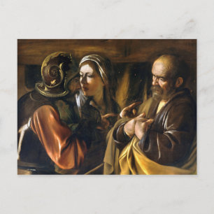 Saint Peter Denial av Caravaggio (1610) Vykort