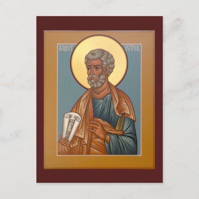 Saint Peter Prayer Card Vykort (Framsida)