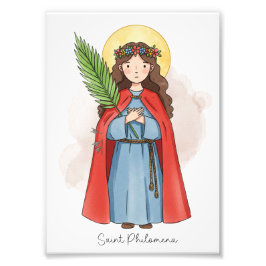 Saint Philomena, Catholic Photo Print Fototryck