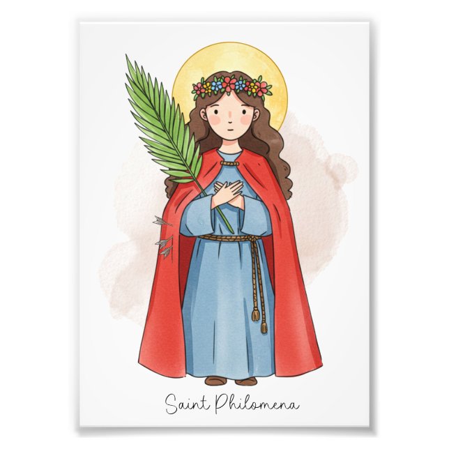 Saint Philomena, Catholic Photo Print Fototryck (Framsidan)