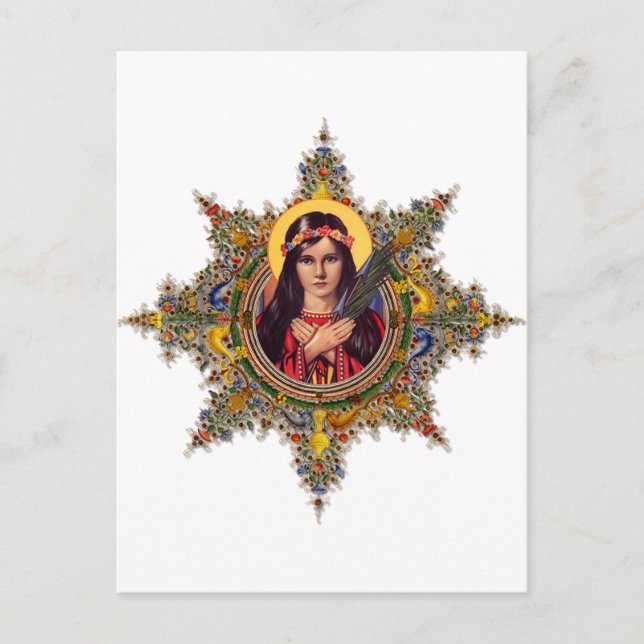 Saint Philomena, spädbarn & Barns beskyddare Vykort (Framsida)