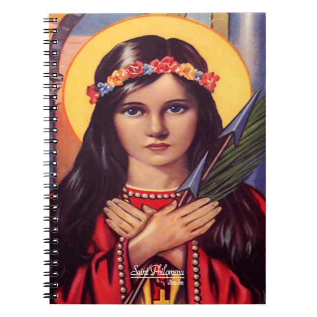 Saint Philomena, ungdomens fader Anteckningsbok (Framsidan)
