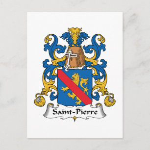 Saint-Pierre Family Crest Vykort