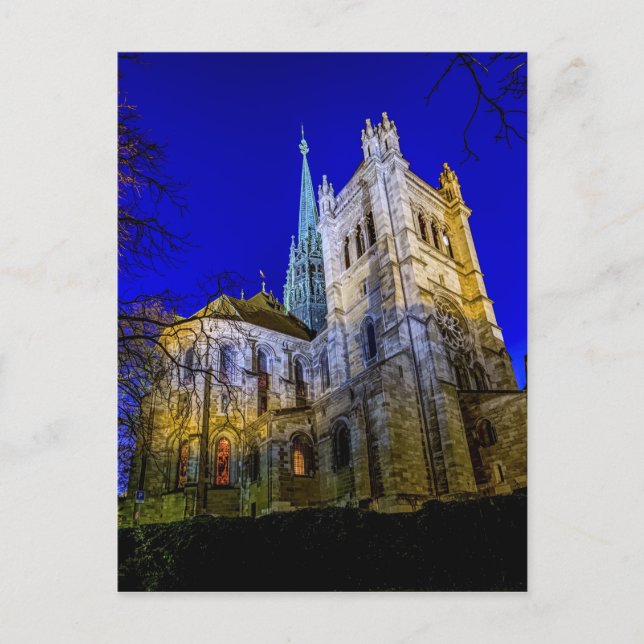 Saint-Pierre-katedral i Genève, Schweiz Vykort (Framsida)