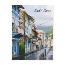 Saint-Pierre Martinique Historisk Färgrik Stad
