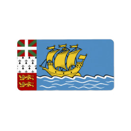 Saint Pierre och Miquelon flagga Adressetikett