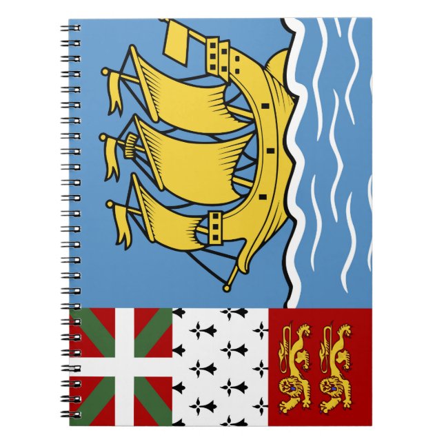 Saint Pierre och Miquelon flagga Anteckningsbok (Framsidan)