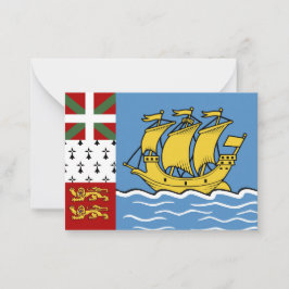 Saint Pierre och Miquelon flagga Anteckningskort