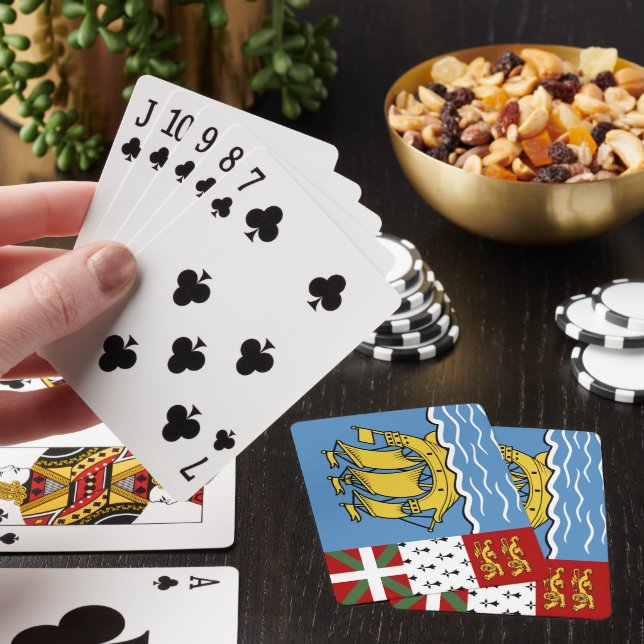Saint Pierre och Miquelon flagga Casinokort (På plats)