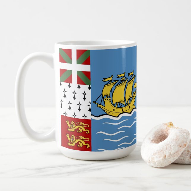 Saint Pierre och Miquelon flagga Kaffemugg (Med munk)