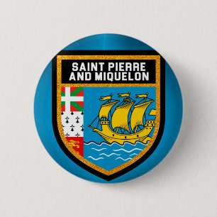 Saint Pierre och Miquelon-Flagga Knapp