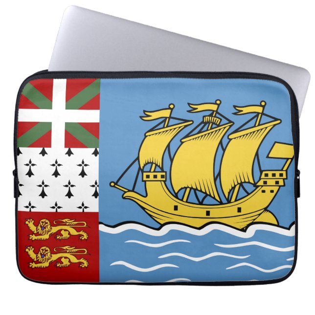 Saint Pierre och Miquelon flagga Laptop Fodral (Framsidan)
