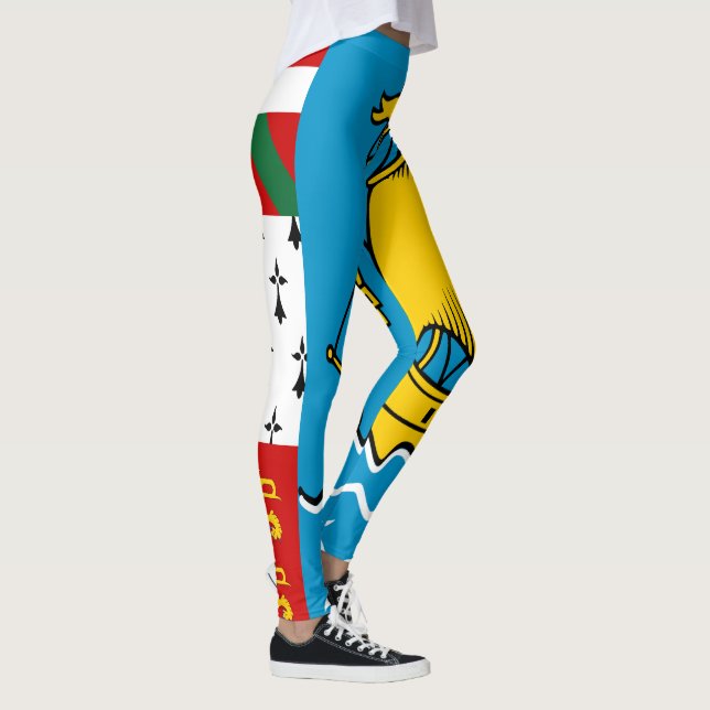 Saint Pierre och Miquelon Flagga Leggings (Höger)