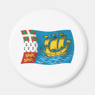 Saint Pierre och Miquelon Flagga Magnet
