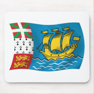 Saint Pierre och Miquelon Flagga Musmatta