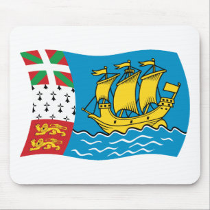 Saint Pierre och Miquelon Flagga Musmatta