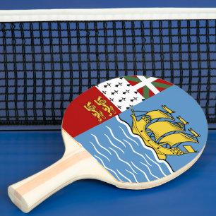 Saint Pierre och Miquelon flagga Pingisracket