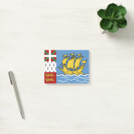 Saint Pierre och Miquelon flagga Post-it Block