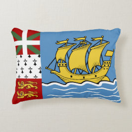 Saint Pierre och Miquelon flagga Prydnadskudde