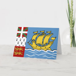 Saint Pierre och Miquelon flagga Tack Kort
