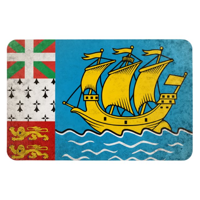 Saint-Pierre och Miquelon Magnet (Horisontell)
