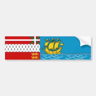 Saint Pierre och Miquelons flagga Bildekal
