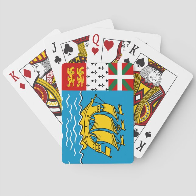 Saint Pierre och Miquelons flagga Casinokort (Baksidan)
