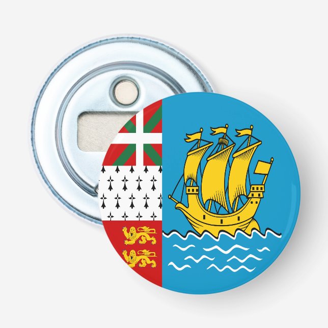 Saint Pierre och Miquelons flagga Flasköppnare (Framsidan)