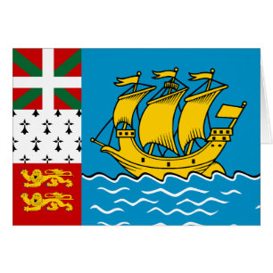 Saint Pierre och Miquelons flagga Hälsningskort