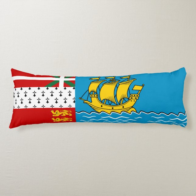 Saint Pierre och Miquelons flagga Kroppskudde (Framsidan)