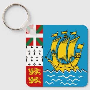 Saint Pierre och Miquelons flagga Nyckelring