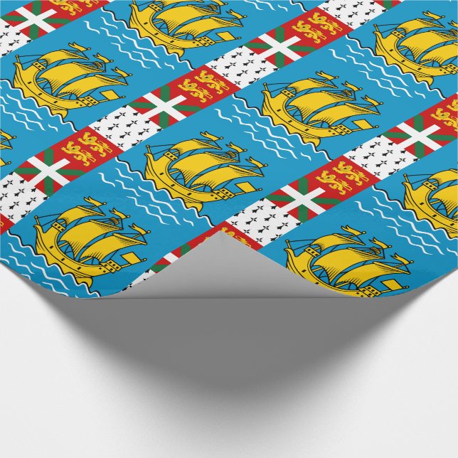 Saint Pierre och Miquelons flagga Presentpapper (Hörn)