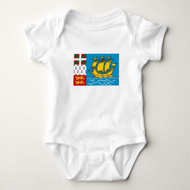 Saint Pierre och Miquelons flagga T Shirt (Framsida)