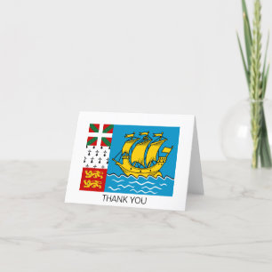 Saint Pierre och Miquelons flagga Tack Kort